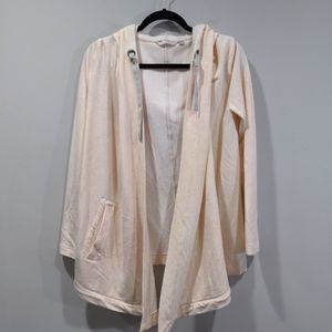 Athleta Vista Wrap Womens Size S Hooded Open Front Cardigan Streetwear Orange